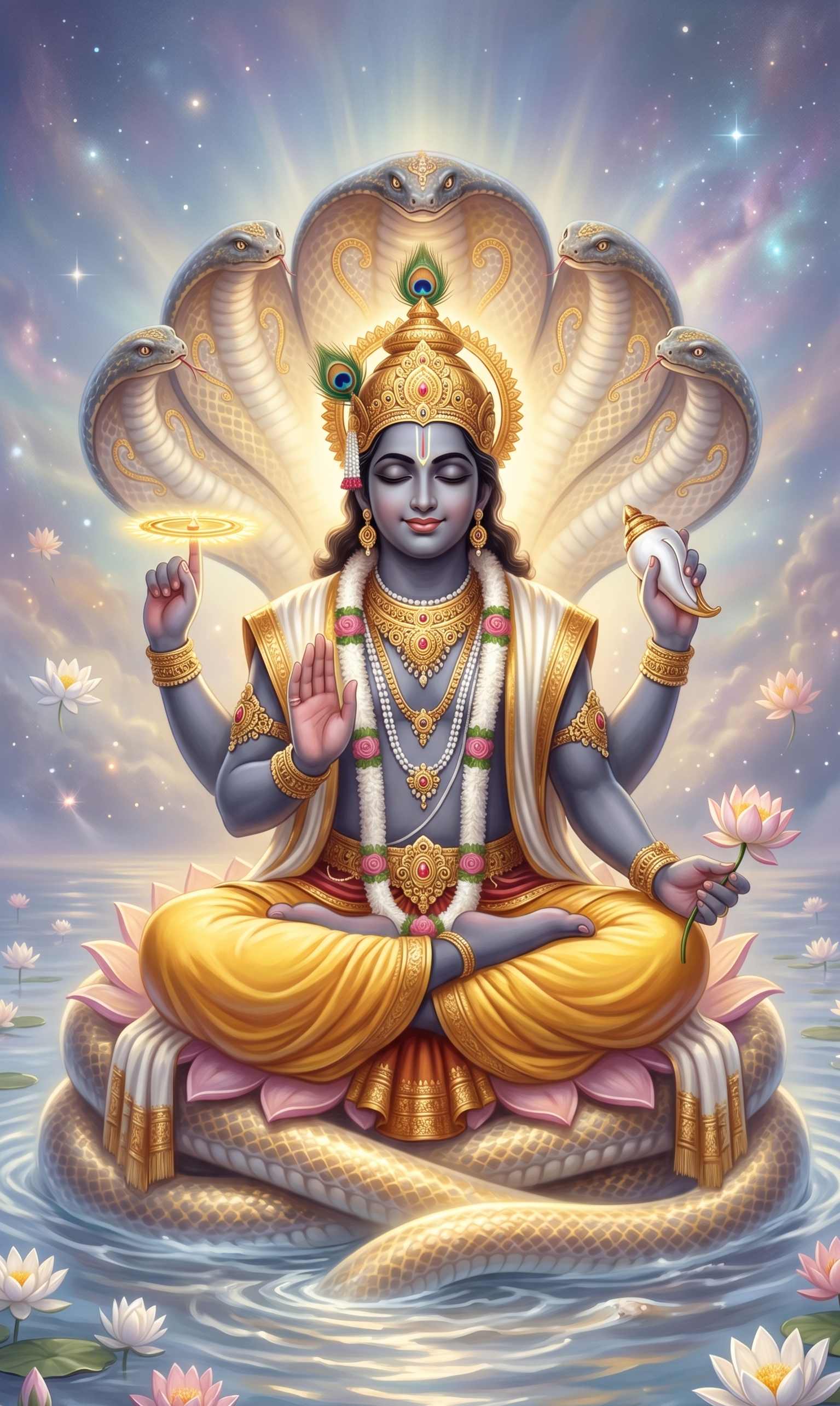Lord Vishnu's Cosmic Repose